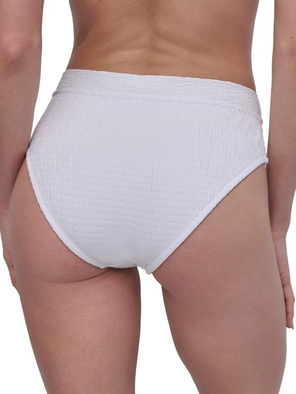 Dkny Women's High Waist Bikini Bottoms - Soft White Texture